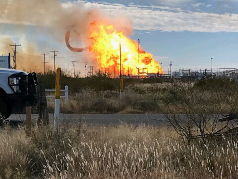 EXPLOSION AT TEXAS GAS PLANT