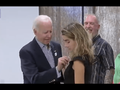 Biden Votes With Granddaughter