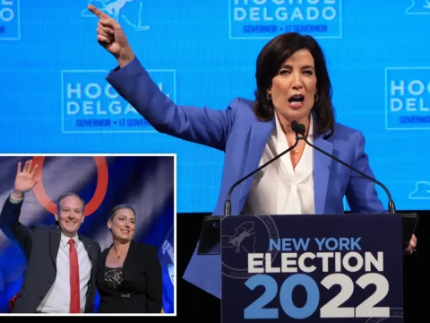 HOCHUL CLAIMS VICTORY IN NY