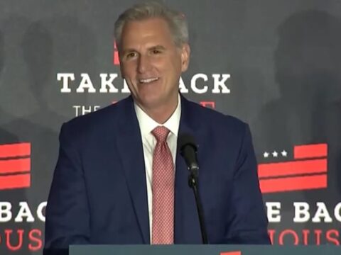 Kevin McCarthy makes late night speech, predicting House GOP majority