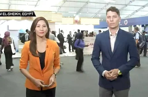 TV reporter instantly collapses during live broadcast