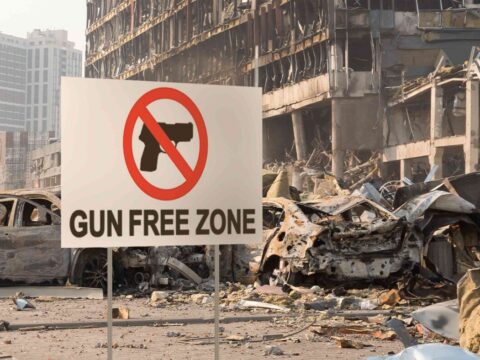 United States Puts Up Gun-Free Zone Sign In Ukraine