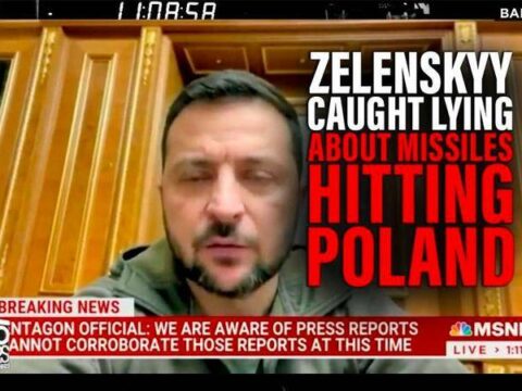 Zelenskyy Caught Lying About Russia Launching Missiles at Poland